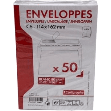 Enveloppen C6 zelfklevend