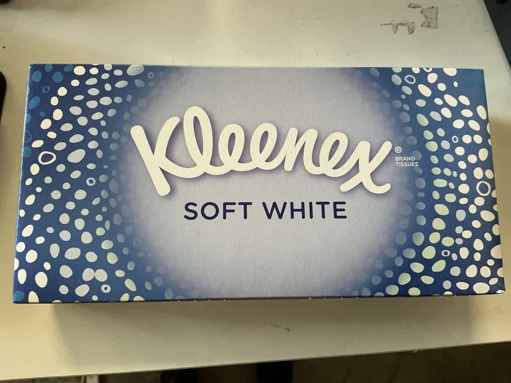 Kleenex Soft White tissues