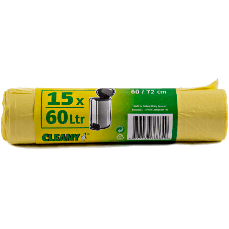 Pedaalemmerzakken 60 liter geel